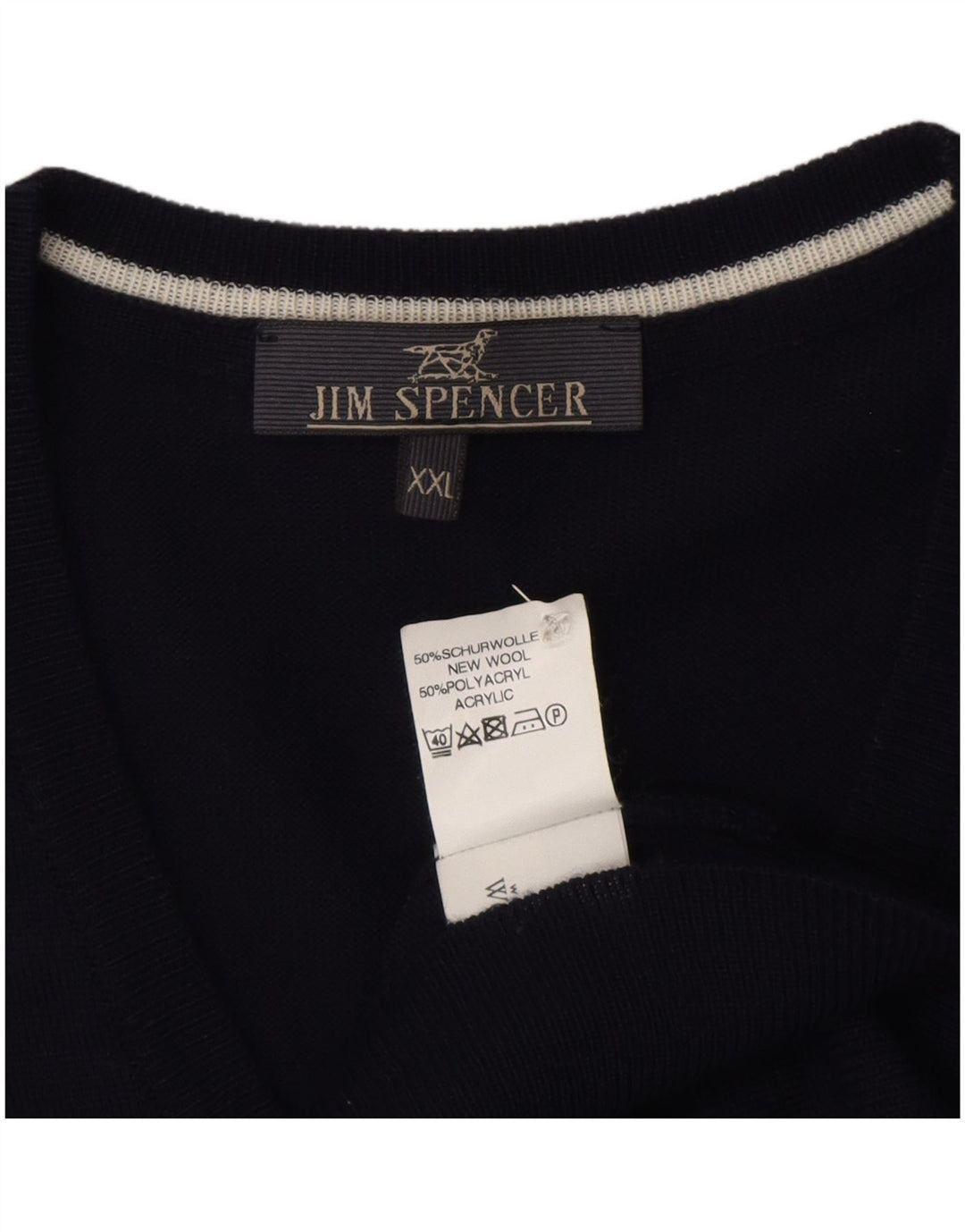 Canotta da uomo Jim Spencer 2XL Blu navy Argyle/Diamond New Wool