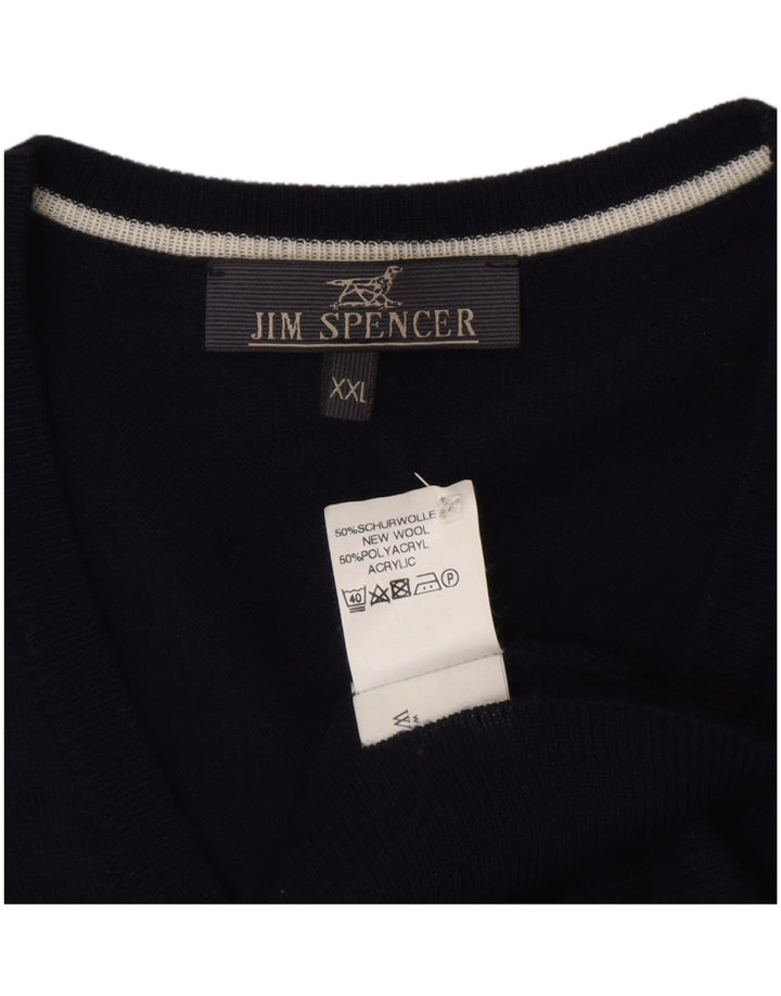 Canotta da uomo Jim Spencer 2XL Blu navy Argyle/Diamond New Wool