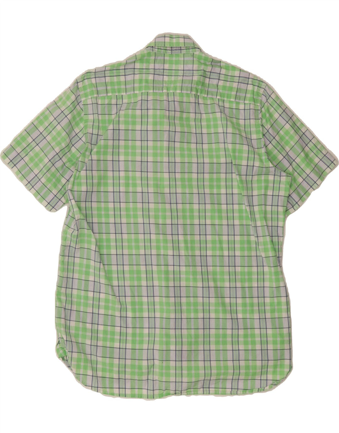 TOMMY HILFIGER Mens Short Sleeve Shirt Medium Green Check Cotton Vintage Tommy Hilfiger and Second-Hand Tommy Hilfiger from Messina Hembry 