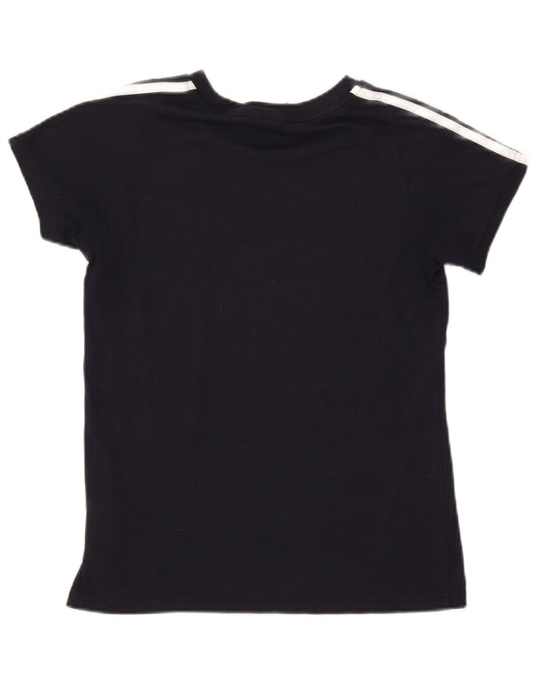 T-shirt da donna Adidas Top UK 8/10 Small blu navy in poliestere