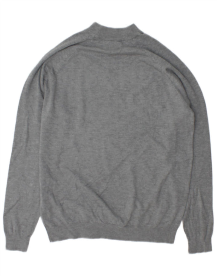 Maglione Zara da uomo con collo alto in viscosa grigio medio