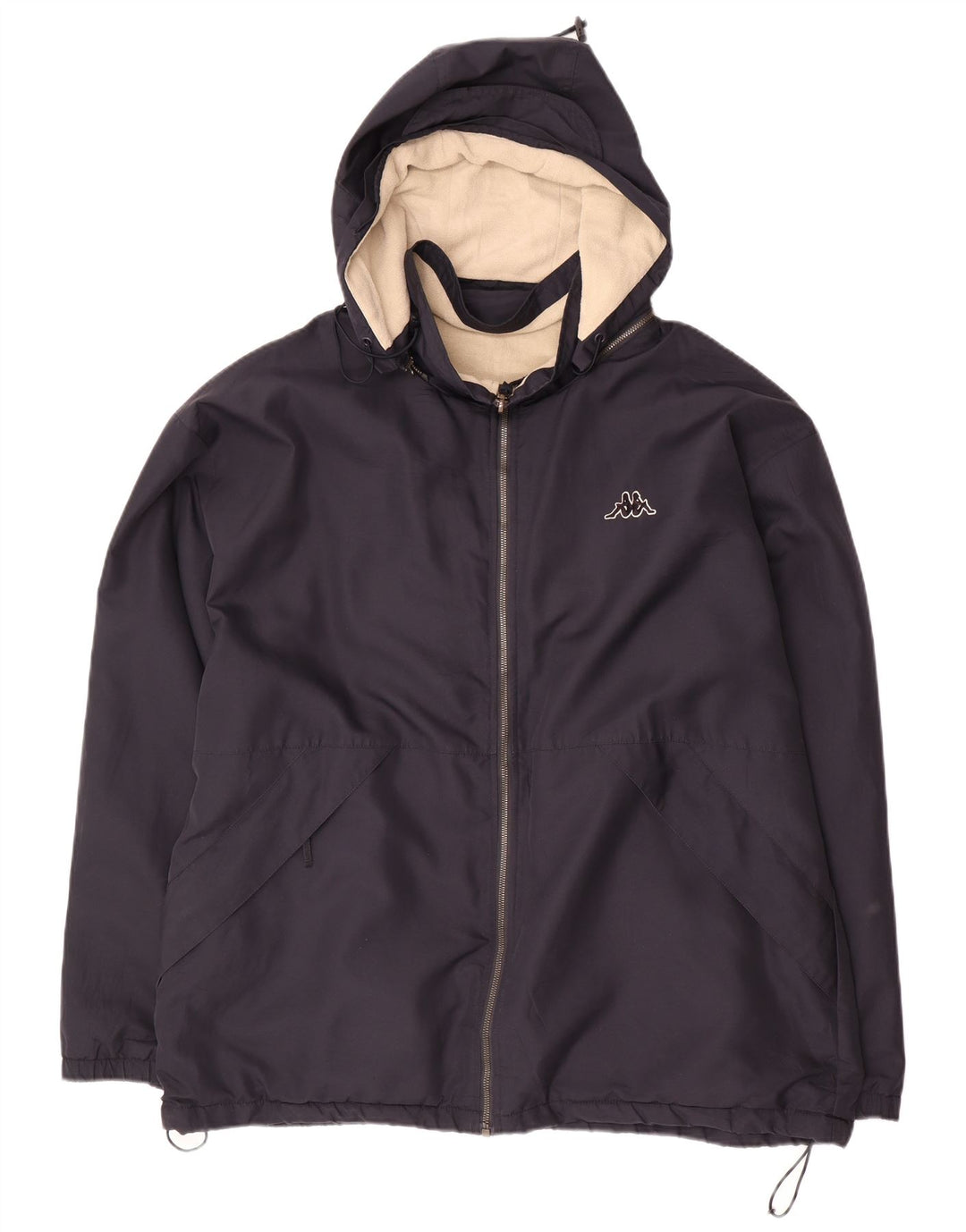 Giacca reversibile con cappuccio da uomo Kappa UK 40 Large blu navy in poliestere