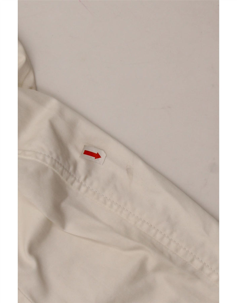 BURBERRY Womens 3 Button Blazer Jacket IT 40 Small White Cotton Vintage Burberry and Second-Hand Burberry from Messina Hembry 