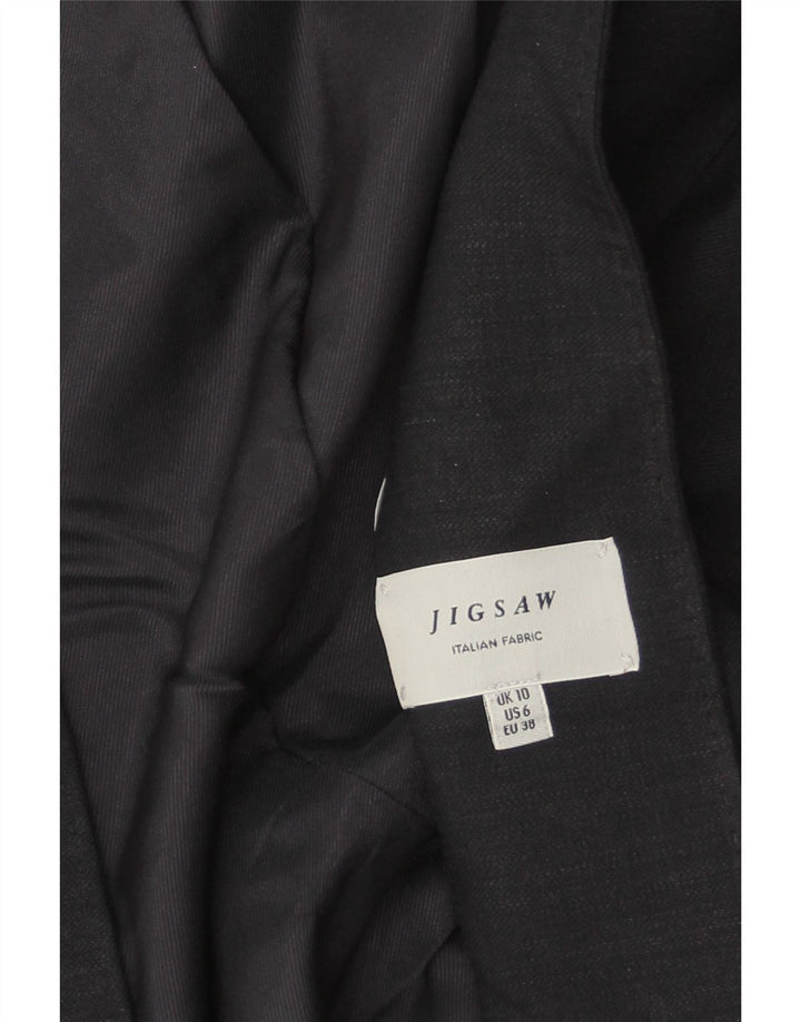 JIGSAW Womens Open Blazer Jacket UK 10 Small Navy Blue Viscose