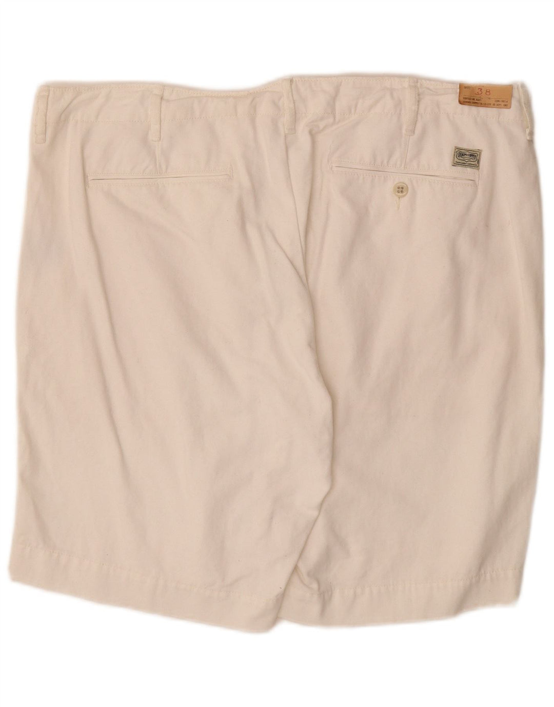 Pantaloncini chino da uomo Ralph Lauren W38 XL in cotone bianco sporco