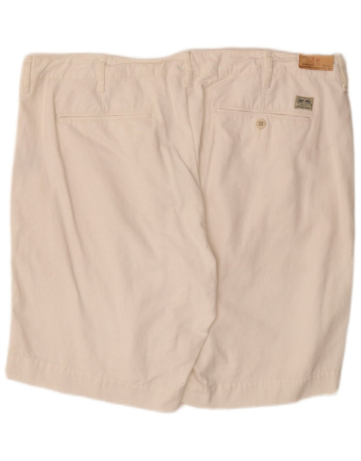Pantaloncini chino da uomo Ralph Lauren W38 XL in cotone bianco sporco