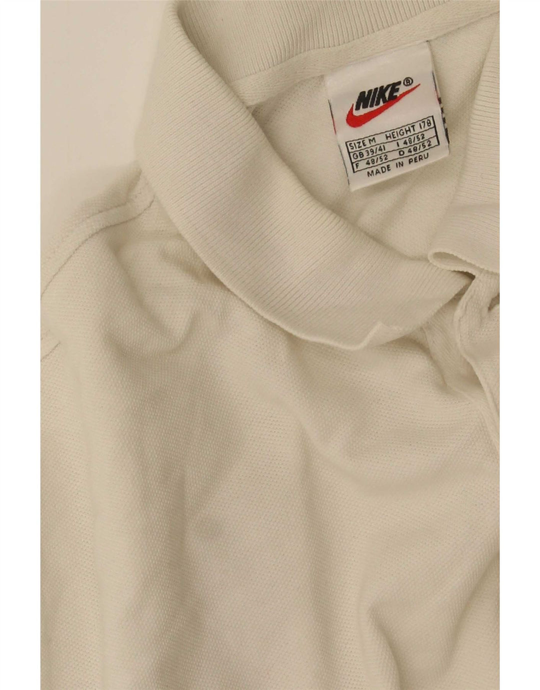 Polo Nike Uomo UK 39/41 Medio Bianco