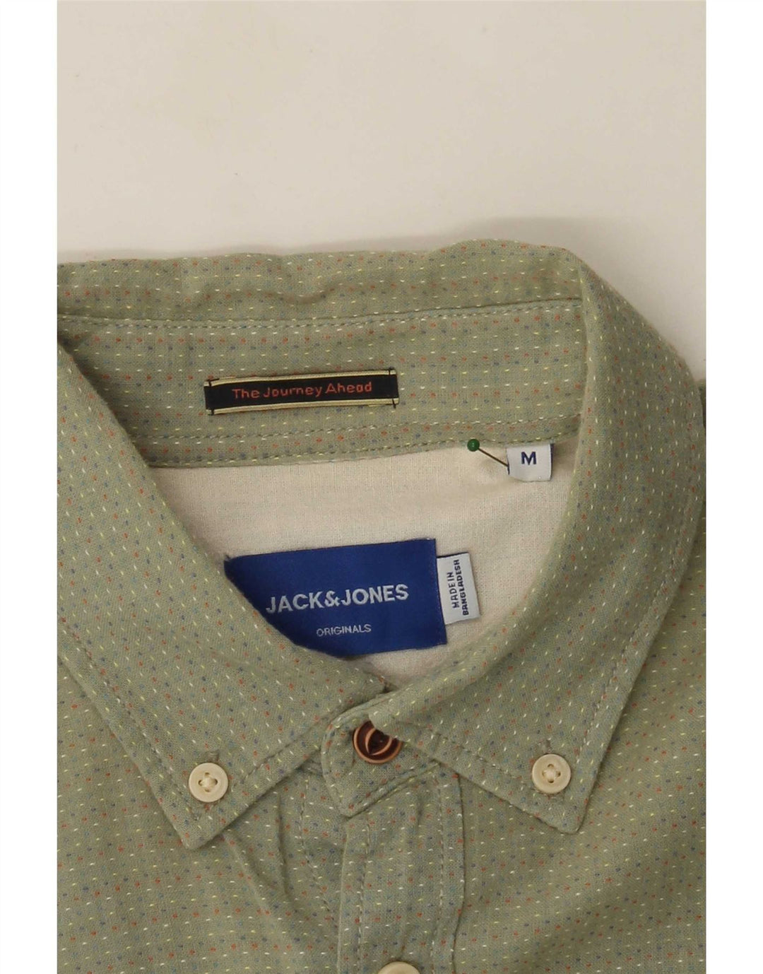 Camicia a maniche corte da uomo Jack & Jones verde medio maculato