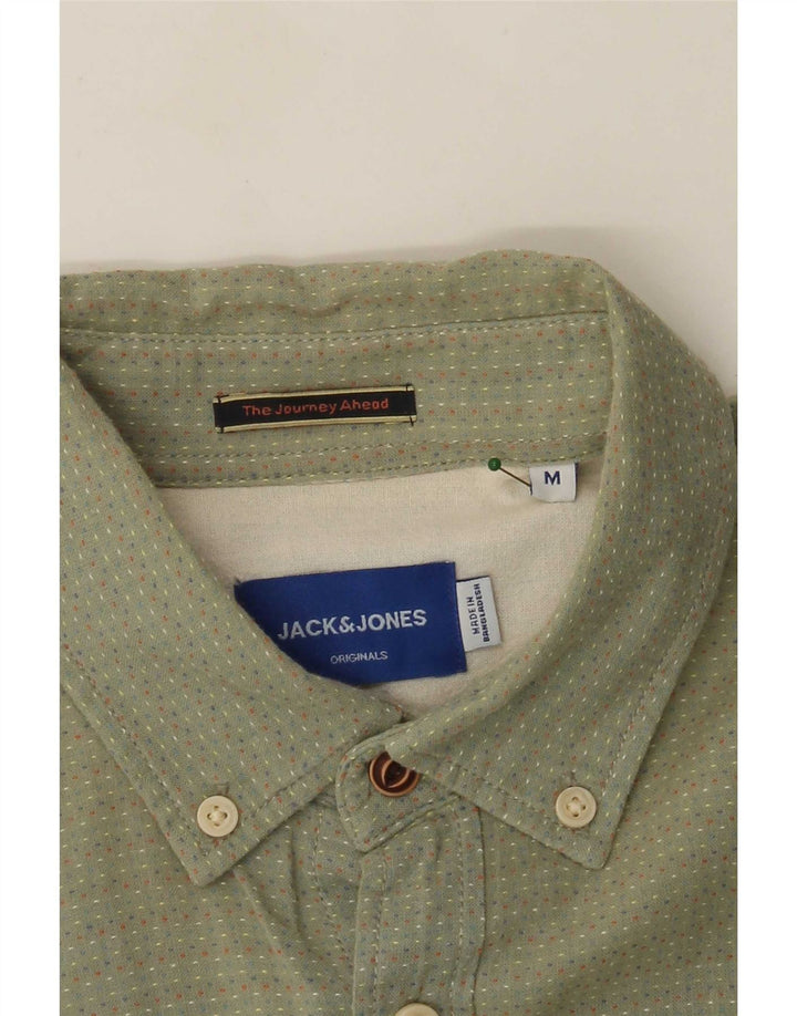 Camicia a maniche corte da uomo Jack & Jones verde medio maculato