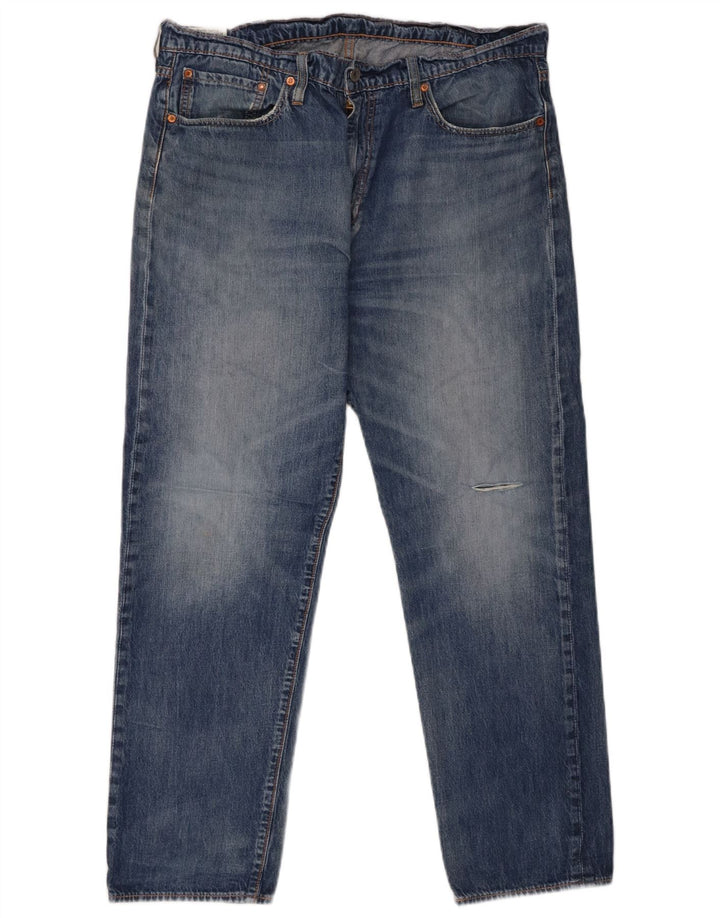 LEVI'S Mens Straight Jeans W38 L32 Blue Cotton
