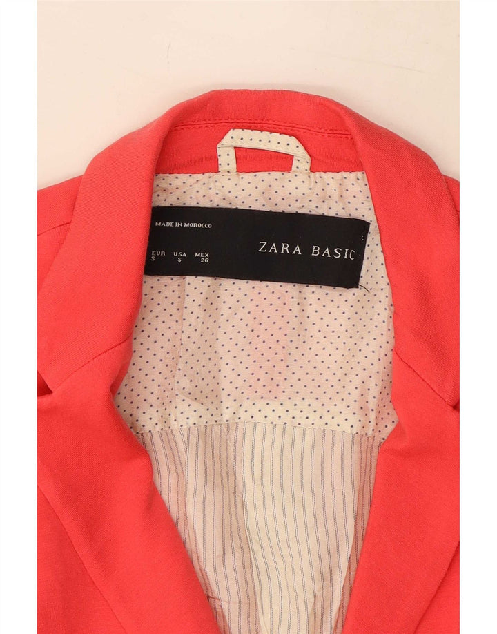 Giacca blazer a 1 bottone da donna Zara UK 10 piccola rossa