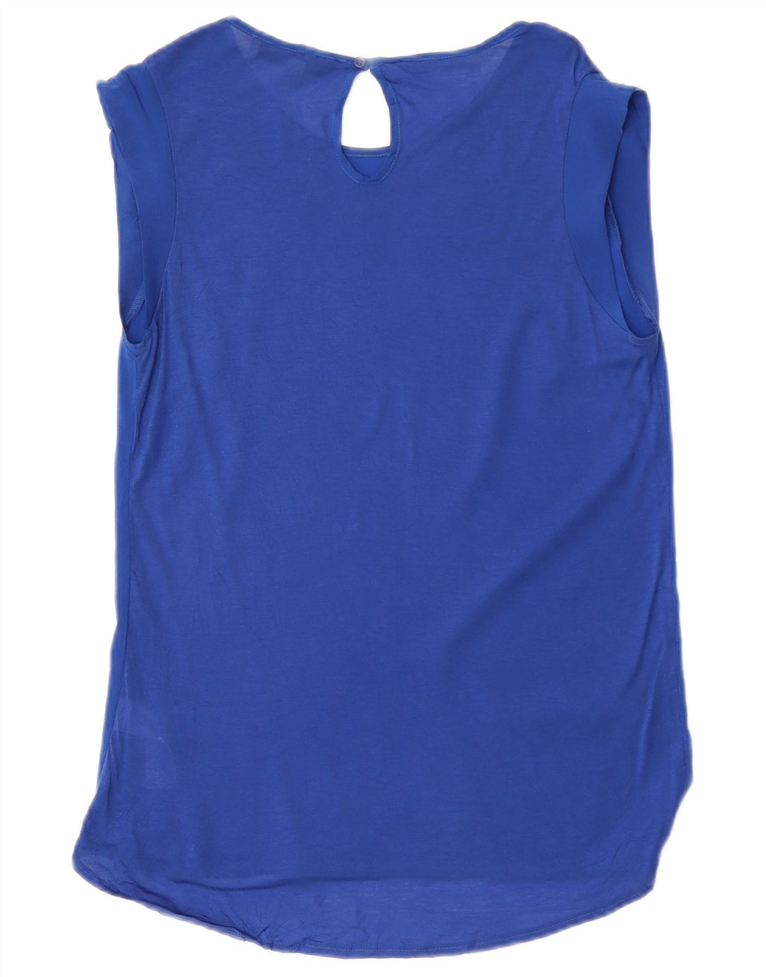 Top camicetta senza maniche da donna French Connection UK 10 piccolo poliestere blu