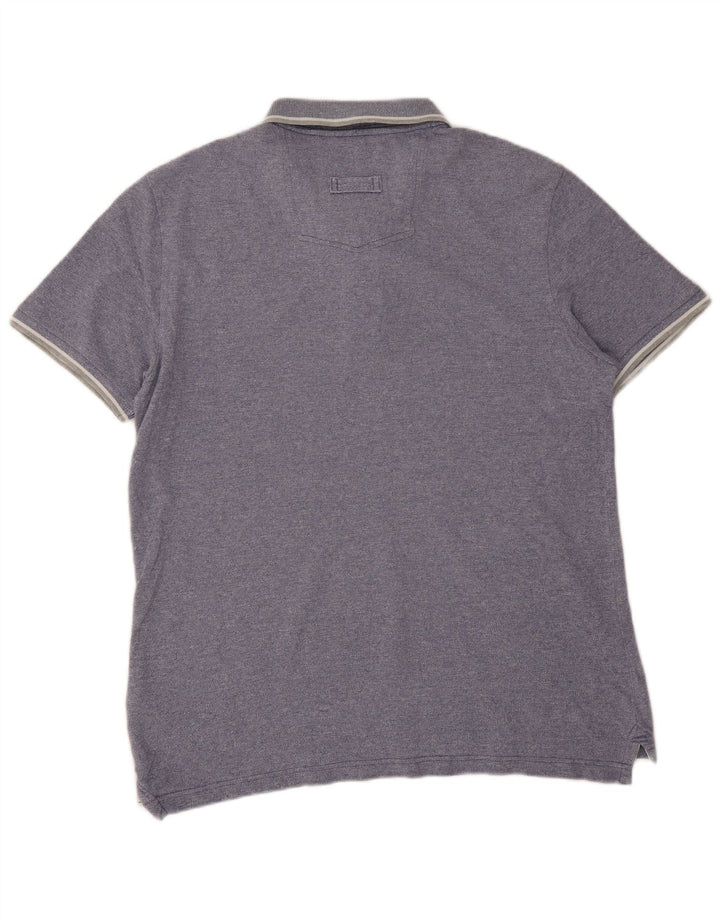 Polo da uomo Fat Face grande in cotone blu