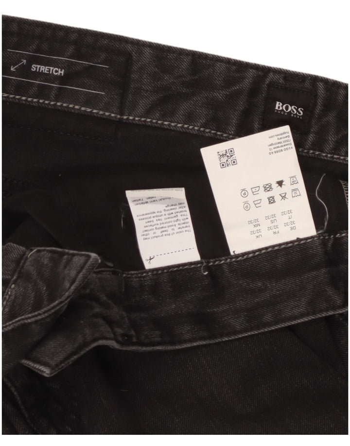 Jeans slim da uomo Delaware Hugo Boss W32 L32 cotone nero