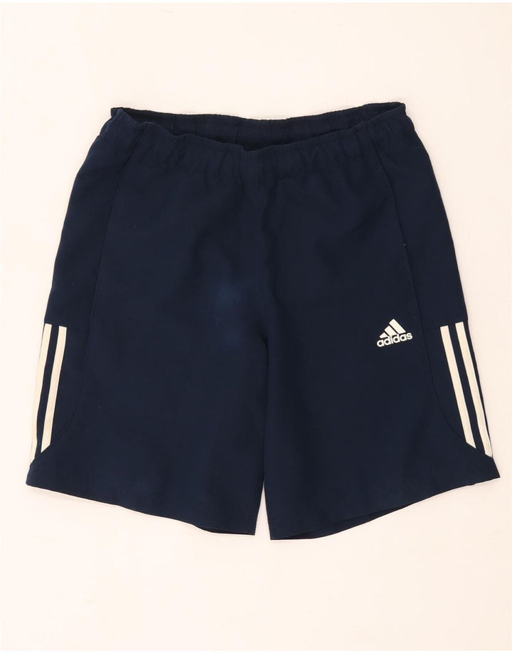 Pantaloncini sportivi ADIDAS Climalite da uomo piccoli in poliestere blu navy