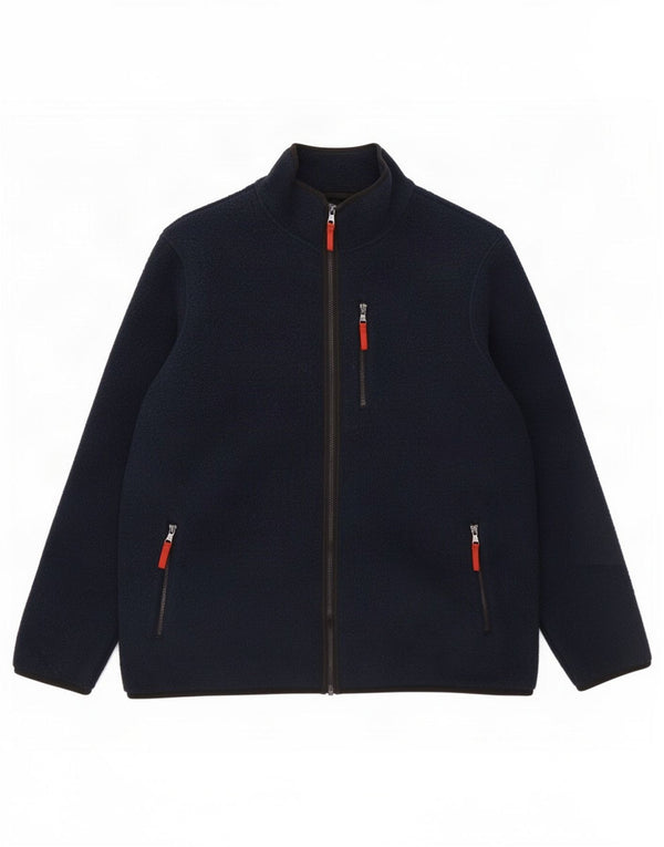 Giacca in pile da uomo Marks & Spencer UK 46 3XL Poliestere blu navy