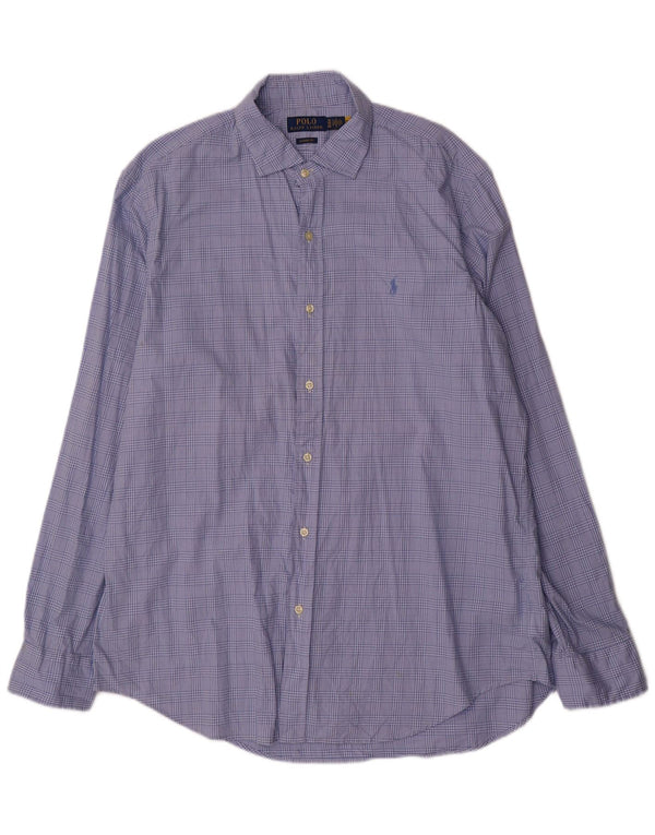 Polo Ralph Lauren Camicia da uomo dalla vestibilità classica XL in cotone a quadri blu