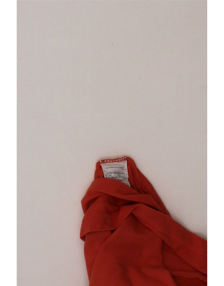 BENETTON Boys Polo Shirt 8-9 Years Large  Orange Cotton Vintage Benetton and Second-Hand Benetton from Messina Hembry 