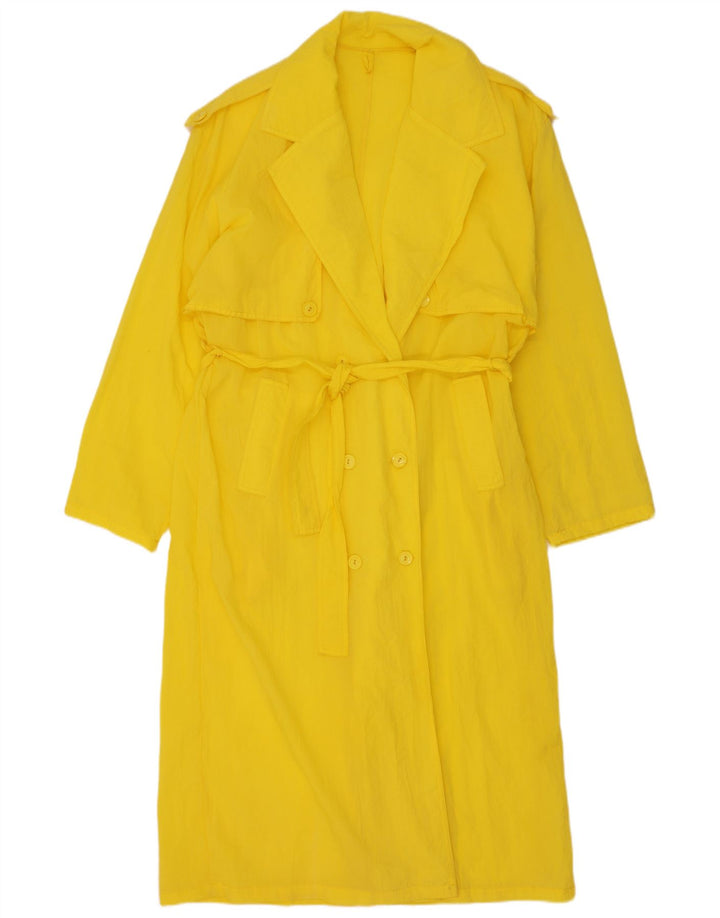 Trench vintage da donna UK 14 giallo medio