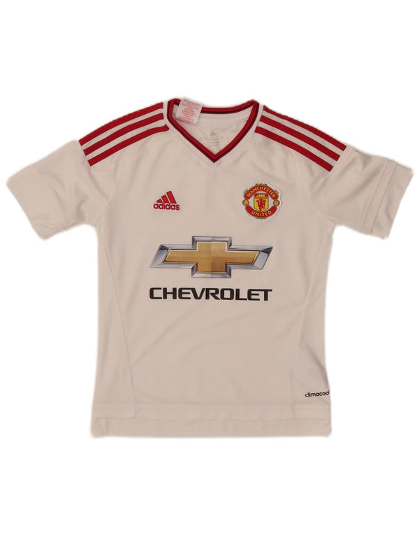 T-shirt grafica ADIDAS da bambino Manchester United 9-10 anni bianca