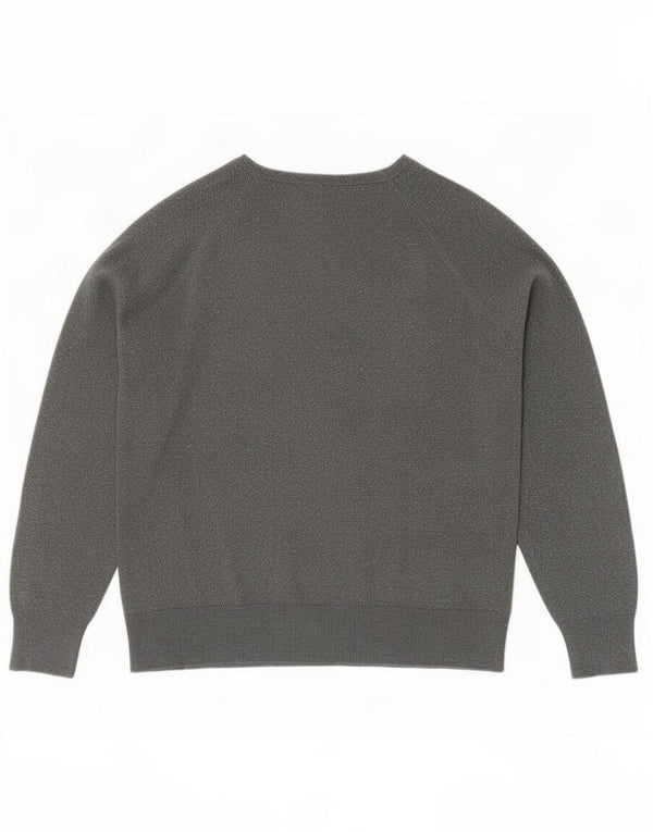 Maglione maglione con scollo a barca da donna Zara UK 18 XL viscosa grigia