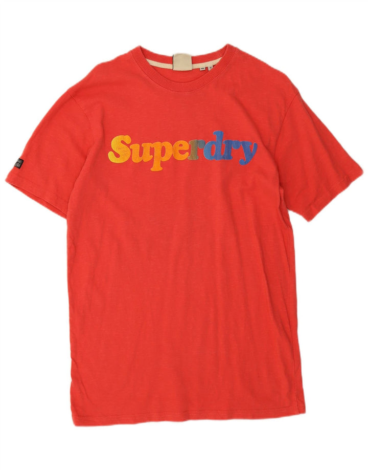 T-shirt grafica da uomo Superdry Top piccola in cotone rosso