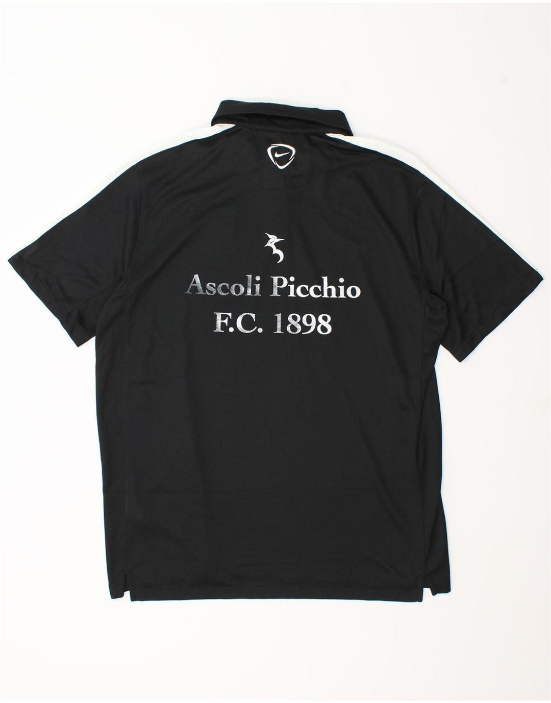 Polo grafica da uomo Nike Dri Fit grande in poliestere color block nero