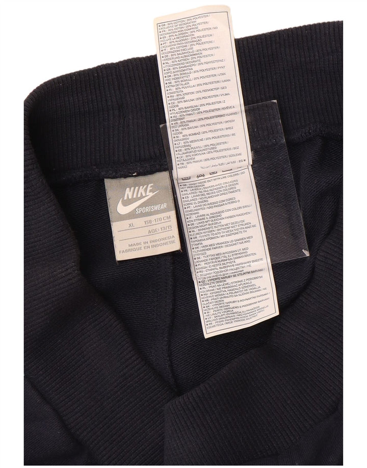 Pantaloni della tuta da ragazzo NIKE 13-14 anni XL blu navy in cotone color block