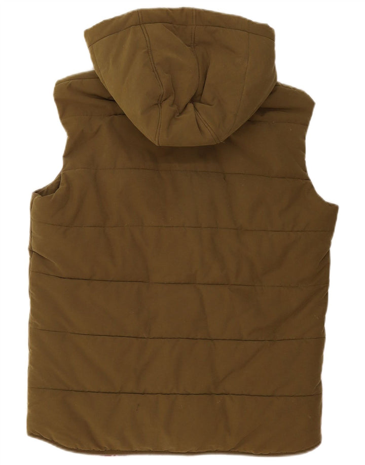 Gilet imbottito con cappuccio da uomo Jack Wills UK 38 medio cachi