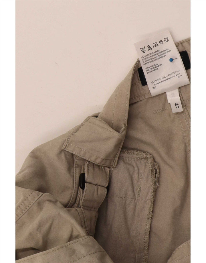 Pantaloni cargo affusolati Marks & Spencer da uomo blu Harbour W36 L29 Beige