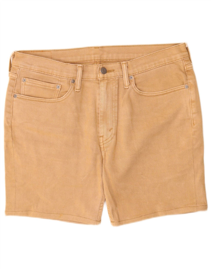 Pantaloncini di jeans Levi's 514 da uomo W34 Large in cotone beige
