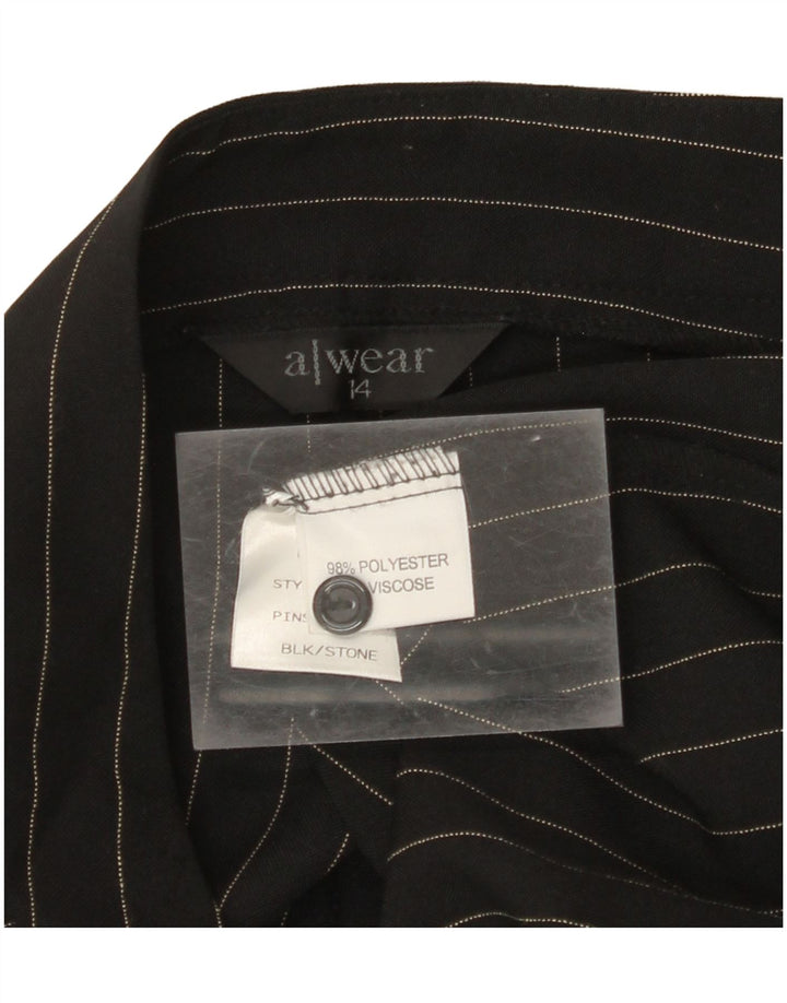 A WEAR Pantaloni casual bootcut da donna UK 14 medi W30 L32 a righe nere