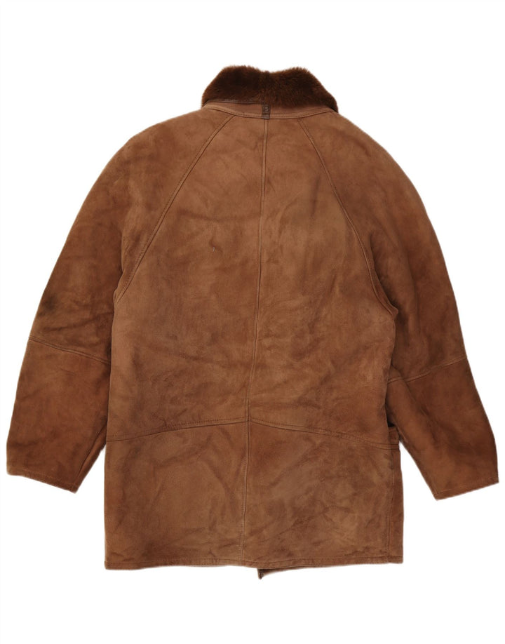 Giacca in shearling vintage da uomo IT 48 Shearling marrone medio