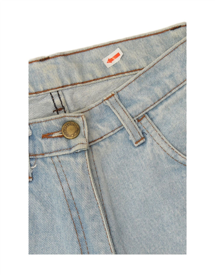 VINTAGE Womens Denim Shorts IT 44 Medium W28 Blue Geometric Cotton