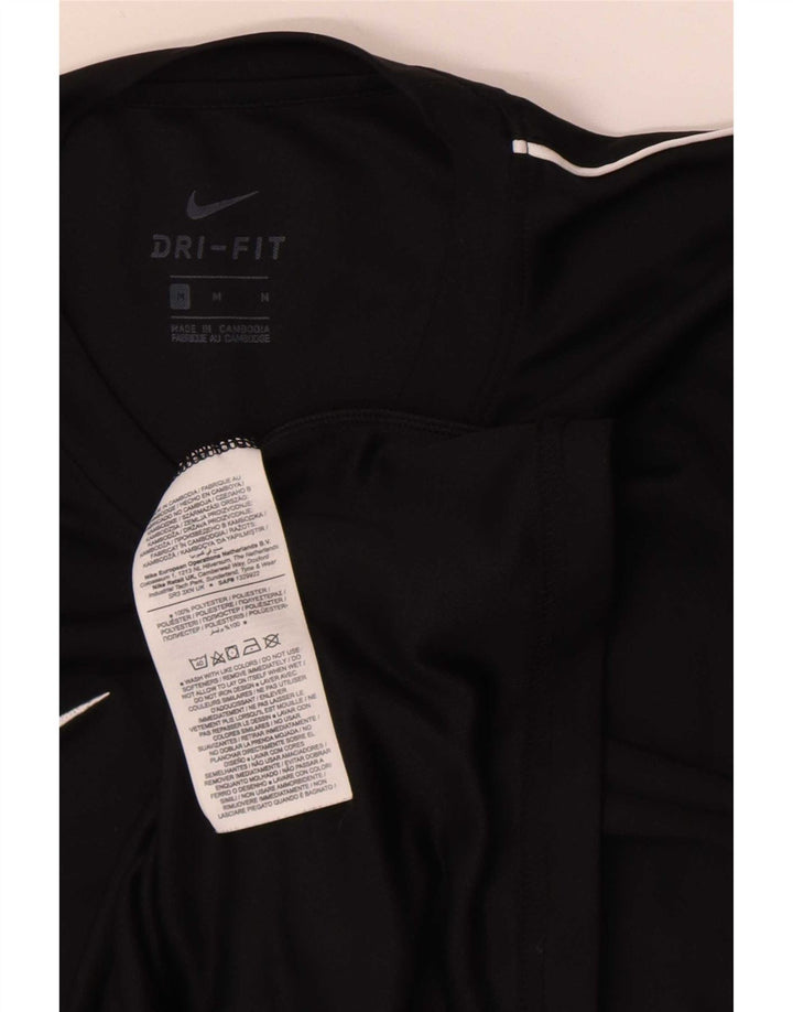 T-shirt Nike da uomo Dri Fit, top in poliestere nero medio
