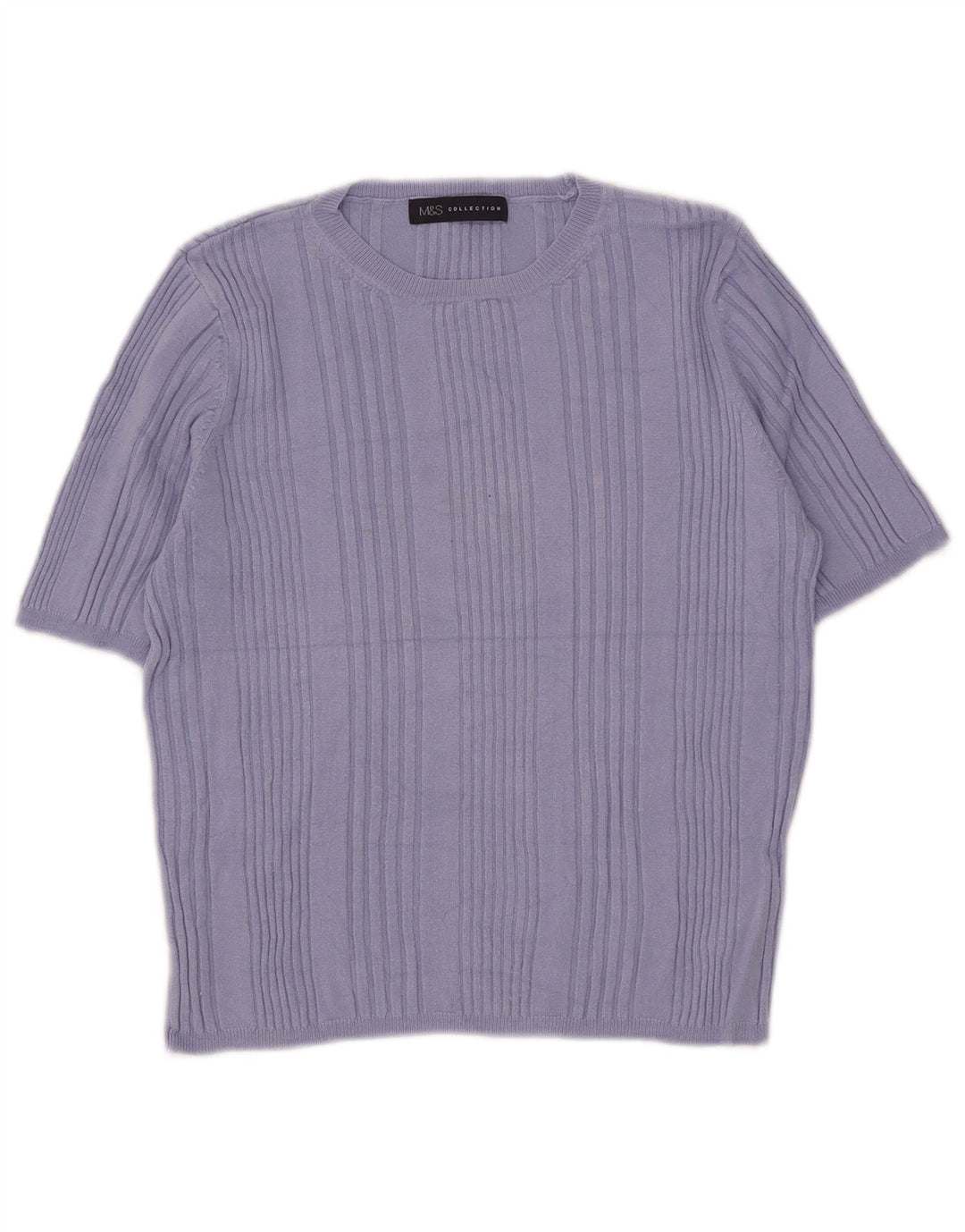 Maglione maglione girocollo a maniche corte da donna Marks & Spencer UK 14 Medium B