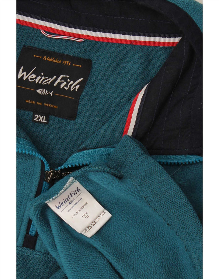 Maglione in pile da uomo Weird Fish 2XL poliestere blu