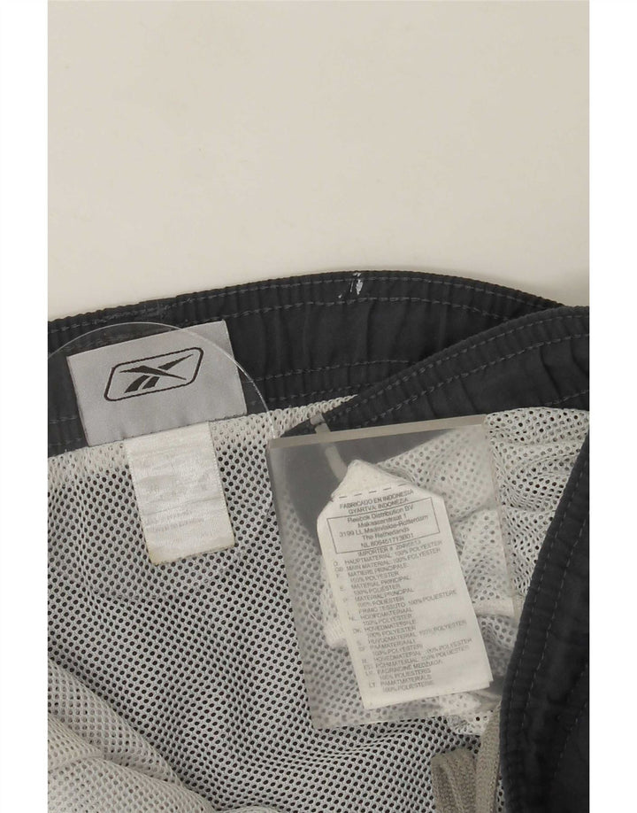 Pantaloncini da bagno Reebok da uomo grandi in poliestere grigio