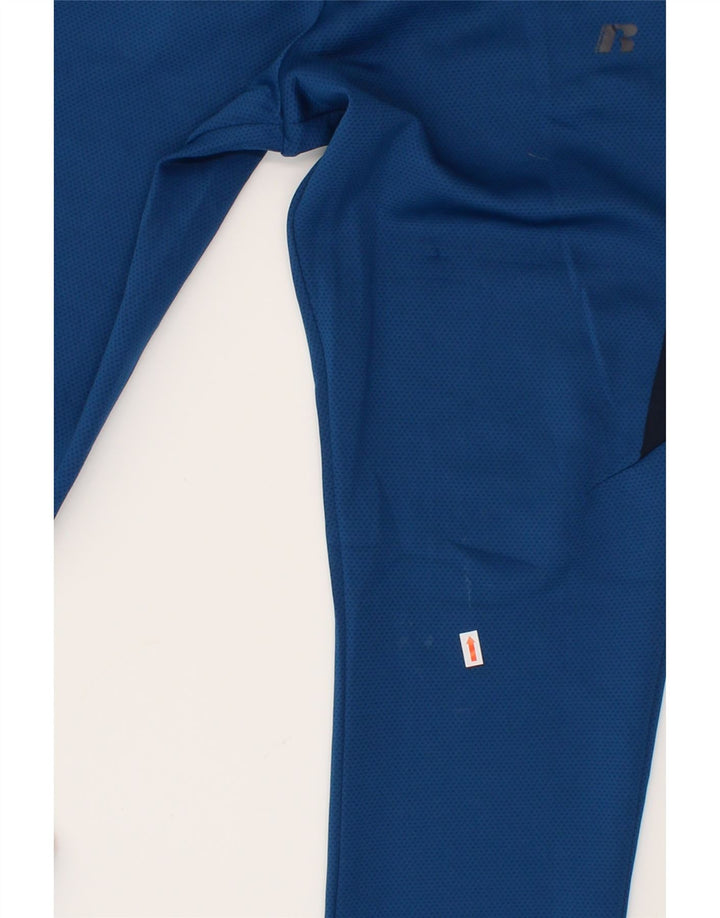 RUSSELL ATHLETIC Mens Tracksuit Trousers Joggers Small Blue Colourblock Vintage Russell Athletic and Second-Hand Russell Athletic from Messina Hembry 