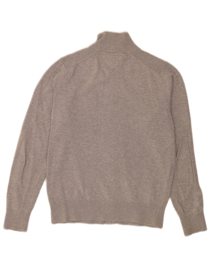 Maglione cardigan da uomo Tommy Hilfiger piccolo in cotone grigio