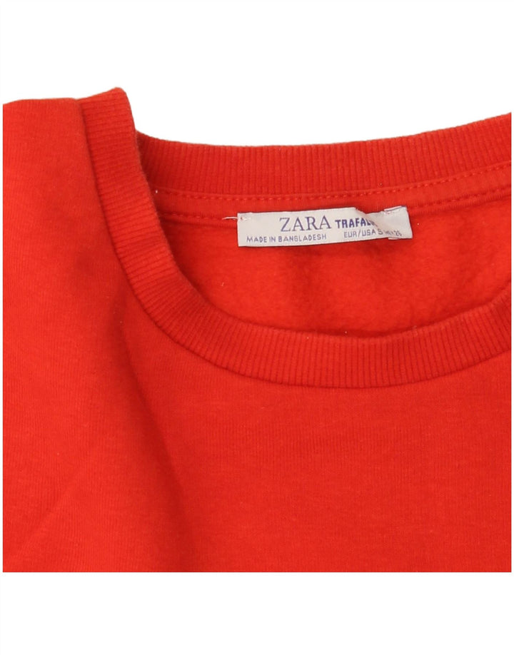 Felpa ZARA Donna Maglione UK 10 Small Rosso