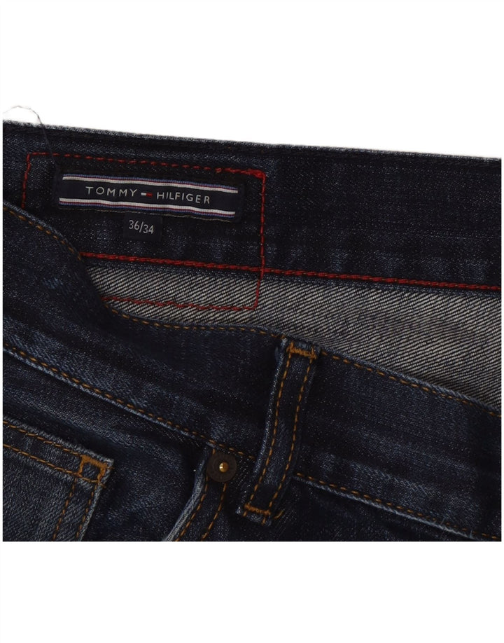 Jeans slim da uomo Tommy Hilfiger W36 L24 cotone blu navy