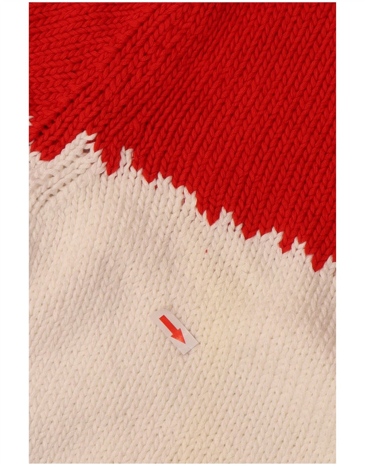 BENETTON Maglione girocollo da donna UK 14 medio multicolore