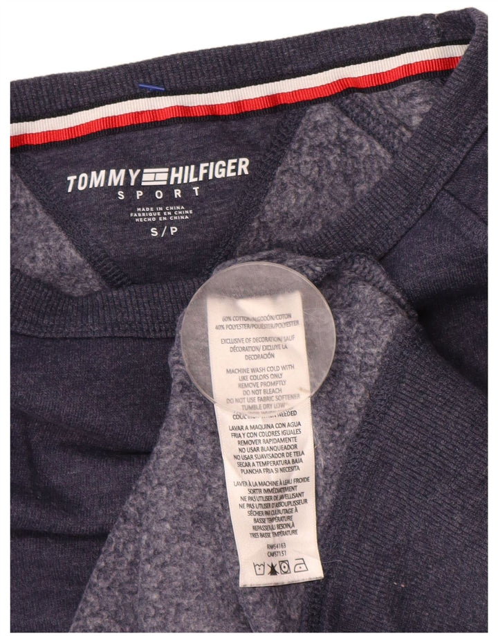 TOMMY HILFIGER Felpa oversize da donna Maglione UK 10 Small Blu navy
