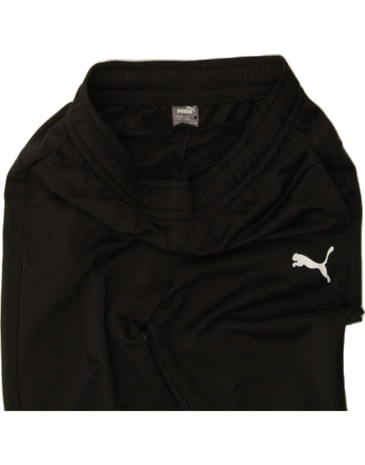 PUMA Boys Tracksuit Trousers 11-12 Years Large  Black Polyester Vintage Puma and Second-Hand Puma from Messina Hembry 
