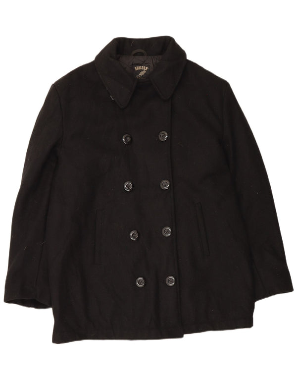 Cappotto da marinaio oversize da donna Brogden UK 16 grande nero