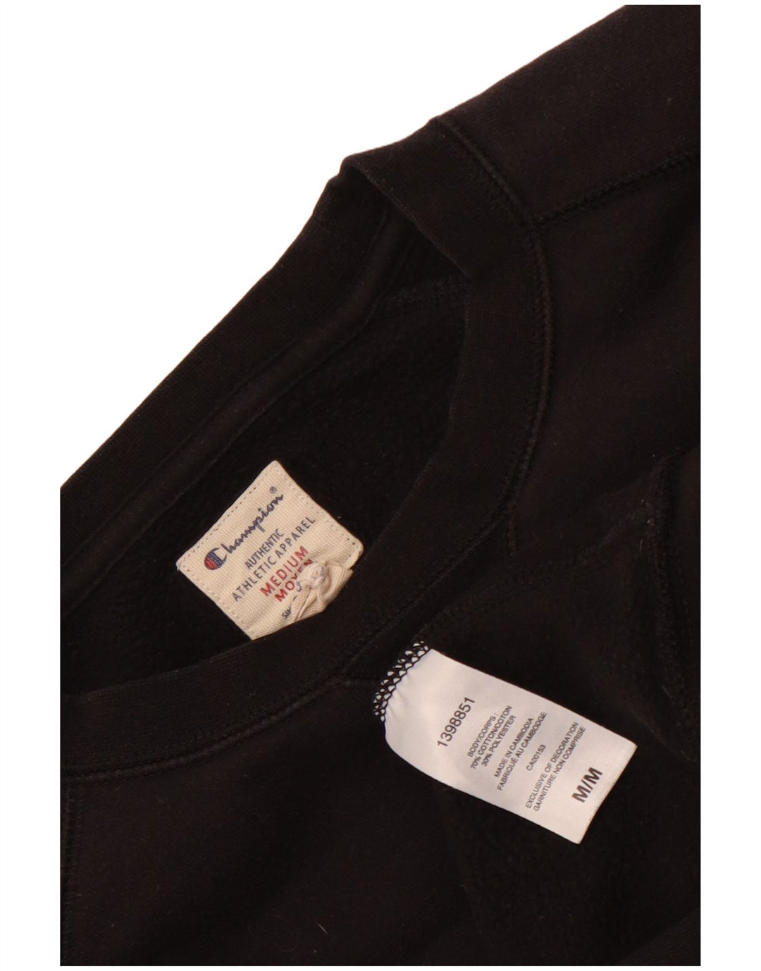 Felpa con grafica da donna CHAMPION Maglione UK 14 Cotone nero medio