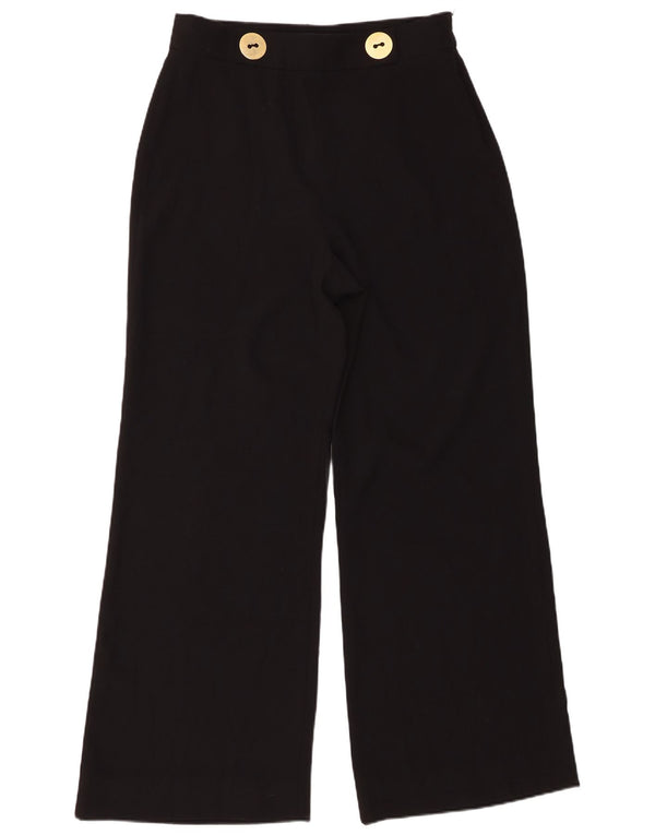 Pantaloni casual a gamba larga a vita alta da donna Zara Large W30 L30 neri