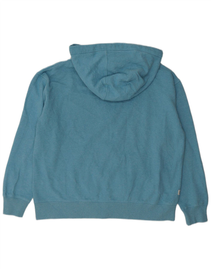 Maglione con cappuccio e zip da uomo Fat Face, grande cotone blu