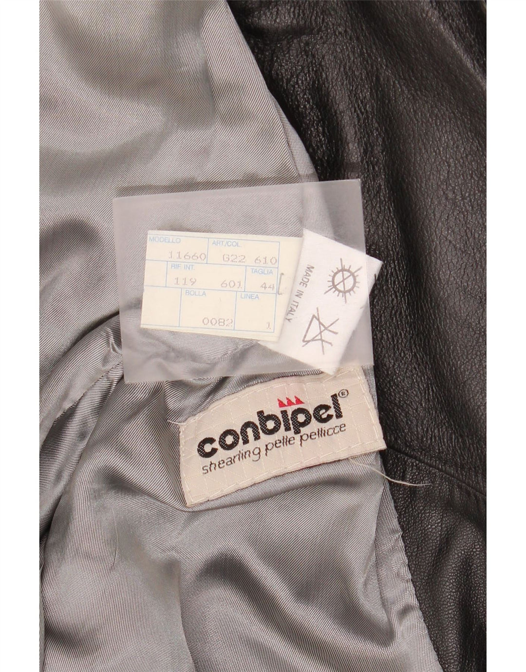 Giacca Biker in Pelle Donna Conbipel IT 44 Media Pelle Nera
